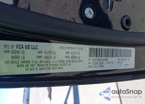 2018 Dodge Challenger Sxt из США, поврежденный, VIN 2C3CDZAG3JH262985